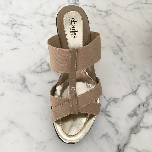 Charles David "Treasury" Wedge Sandal MINT 6.5M - Picture 3 of 8